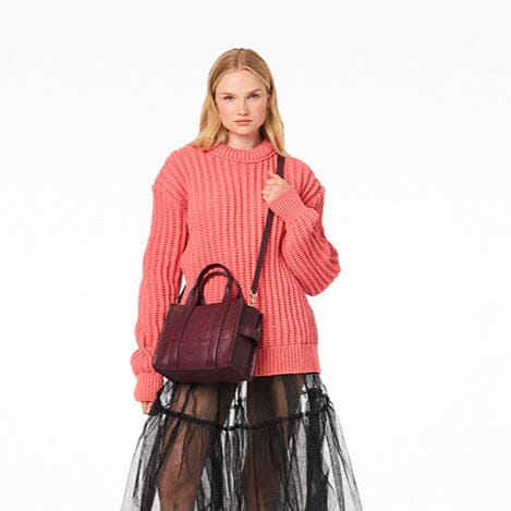 MARC JACOBS - The Leather Small Tote Bag H009L01SP21 - 602 CHERRY Borse Marc Jacobs