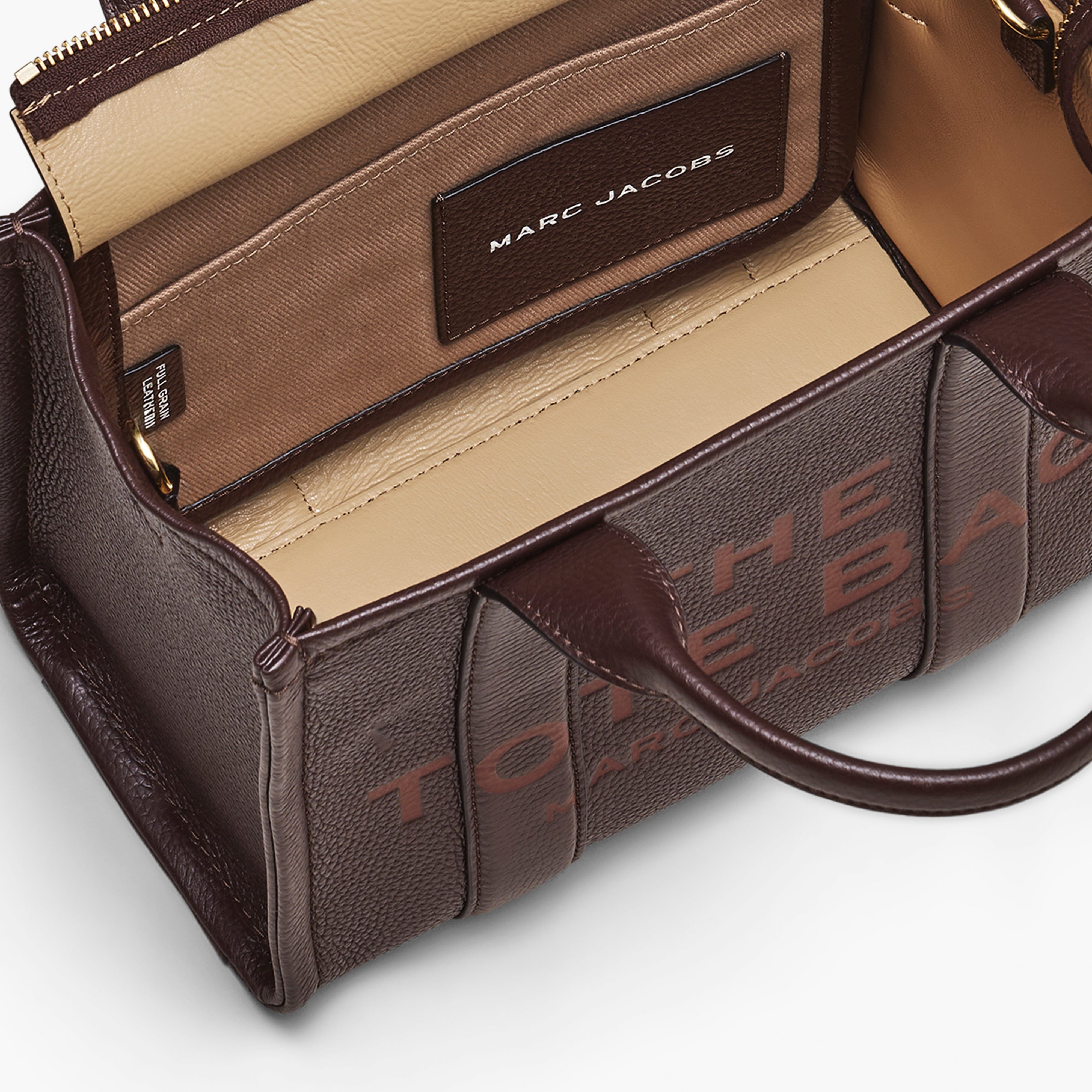 MARC JACOBS - H009L01SP21-905 - The Leather Small Tote Bag - Ganache Borse Marc Jacobs