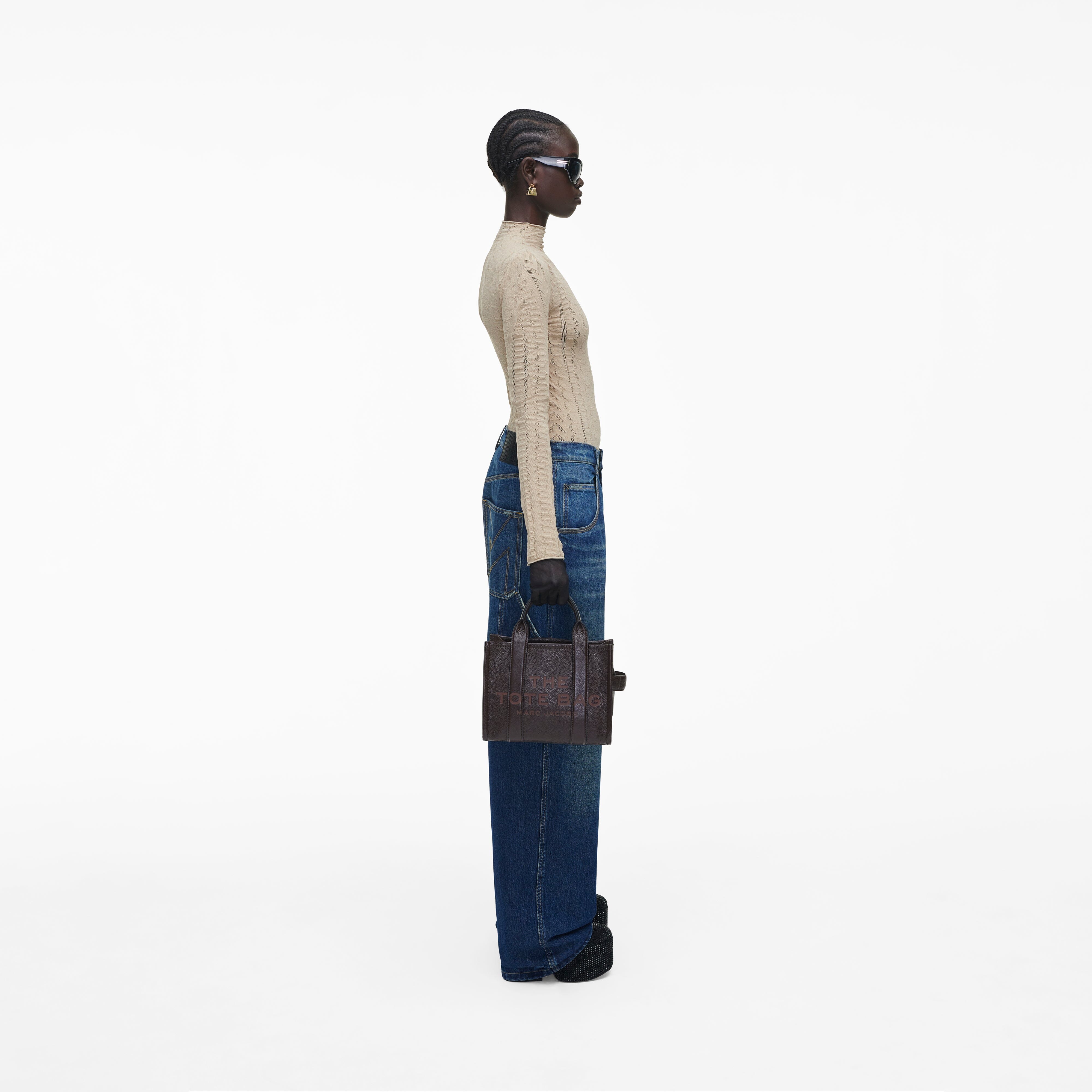 MARC JACOBS - H009L01SP21-905 - The Leather Small Tote Bag - Ganache Borse Marc Jacobs