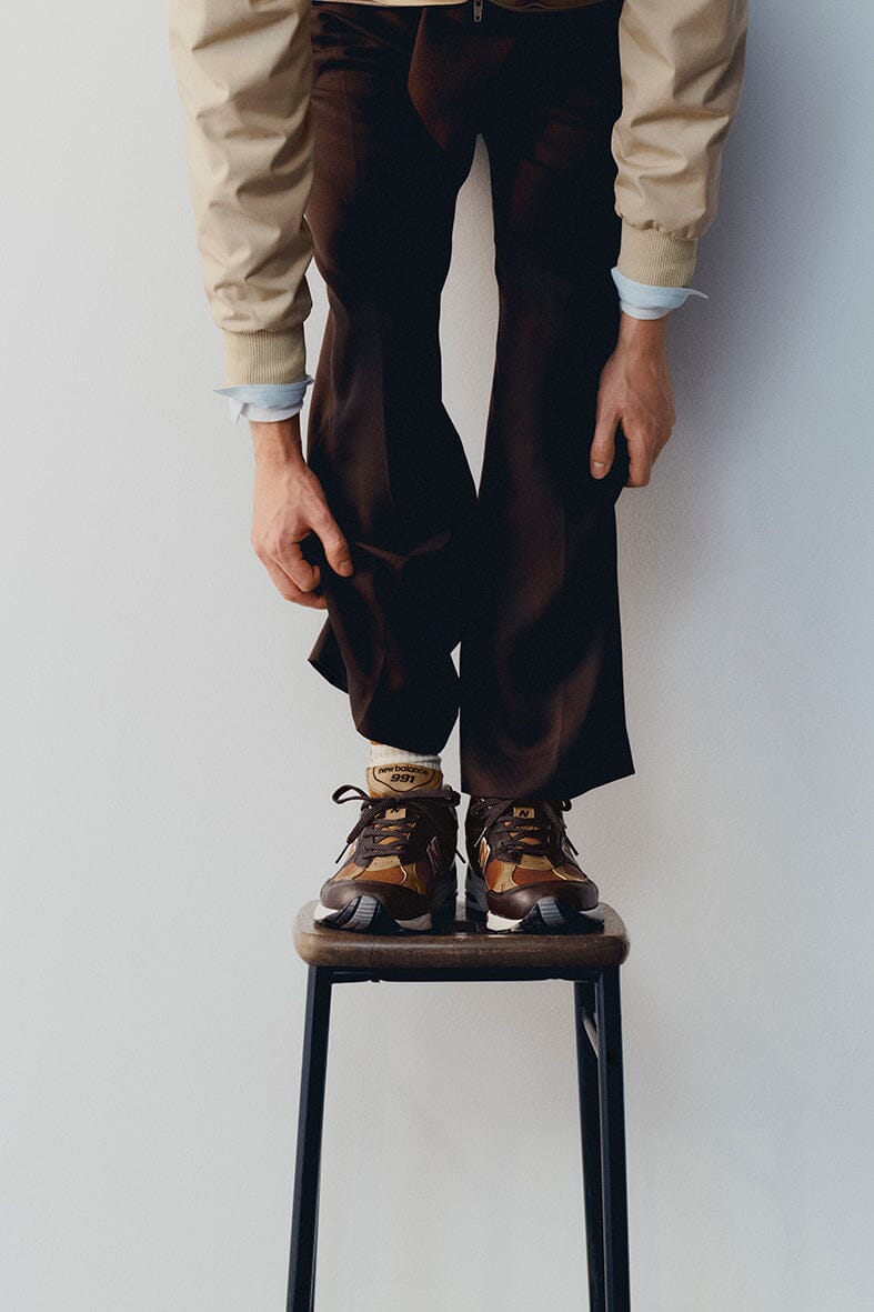 NEW BALANCE - Sneakers - U991LB1 - Pelle Brown Scarpe Uomo NEW BALANCE - Collezione Uomo