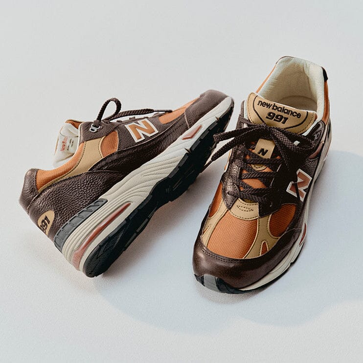 NEW BALANCE - Sneakers - M991LB1 - Brown Leather