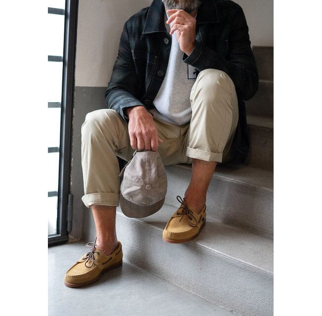 PARABOOT - BARTH MARINE Scarpa da Barca - 780525 - Camoscio WHISKEY Scarpe Uomo Paraboot