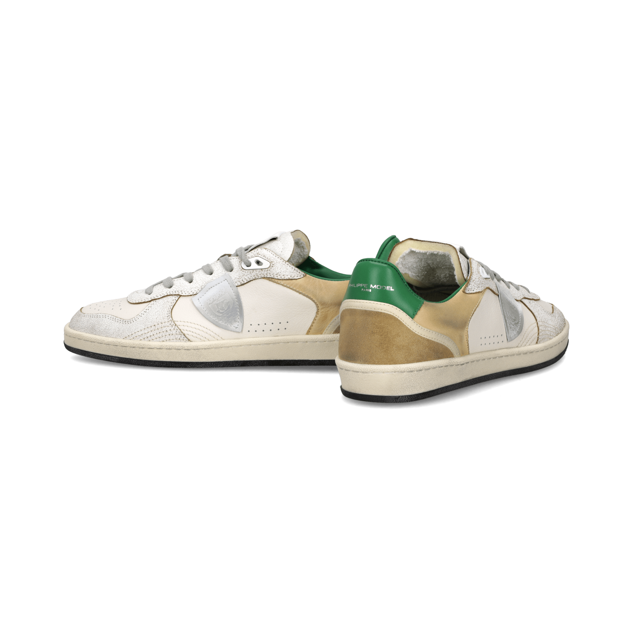 PHILIPPE MODEL - Sneakers - PGLU VC03 - Bianco Verde Scarpe Uomo Philippe Model Paris