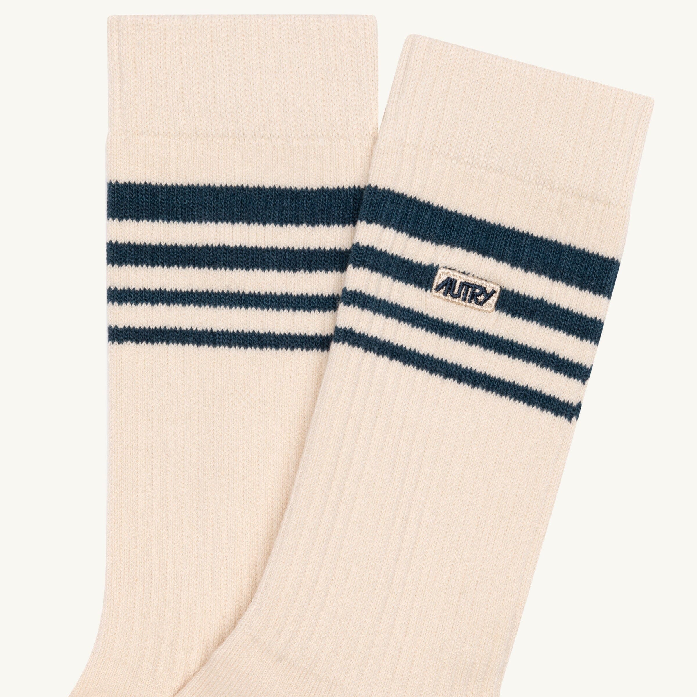 AUTRY - SOPU 0583 - Autry Calzino - Crema stripes blu Accessori Uomo AUTRY - Collezione uomo