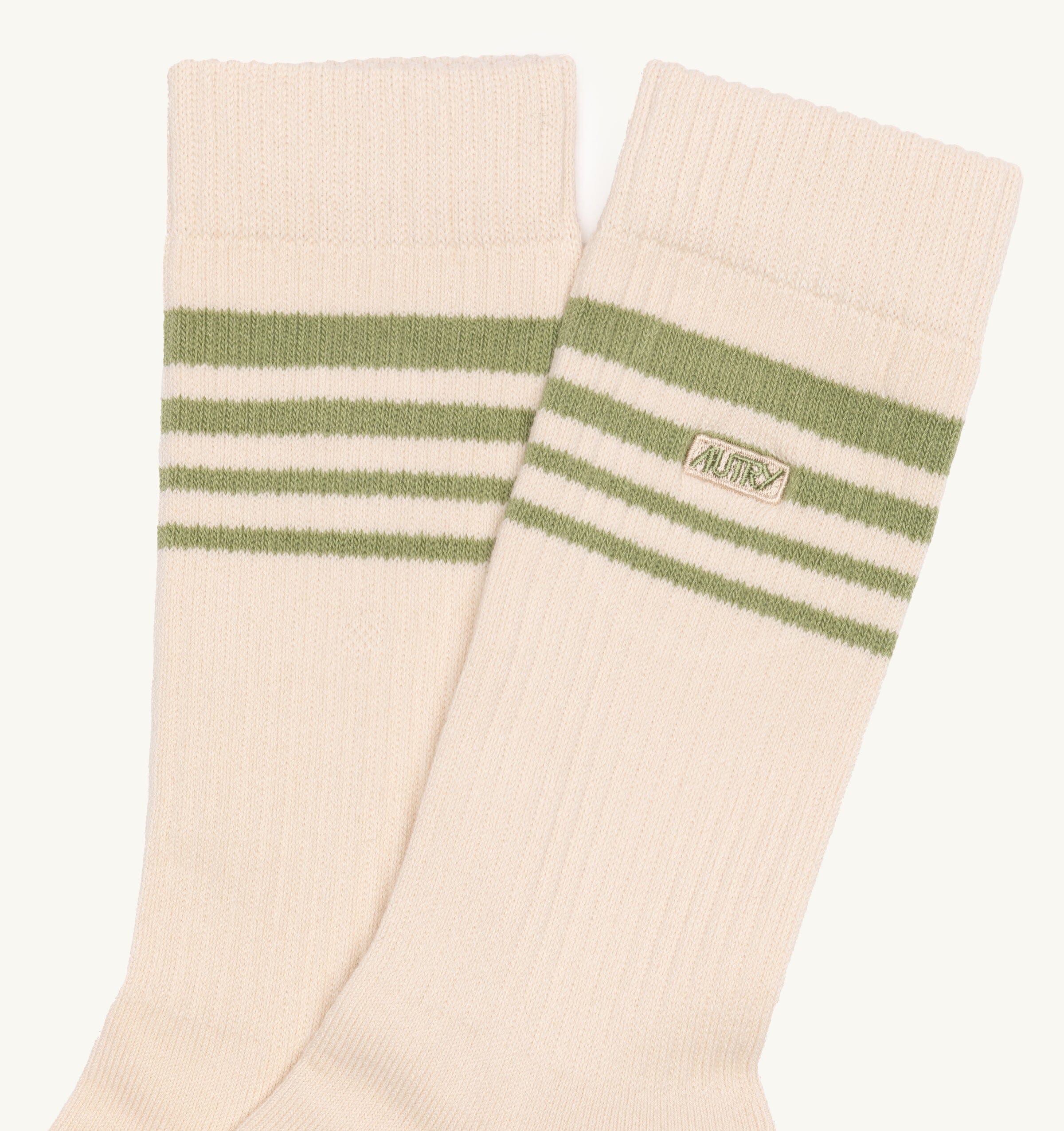 AUTRY - SOPU 0585 - Autry Calzino - Crema stripes verde Accessori Donna AUTRY - Collezione donna