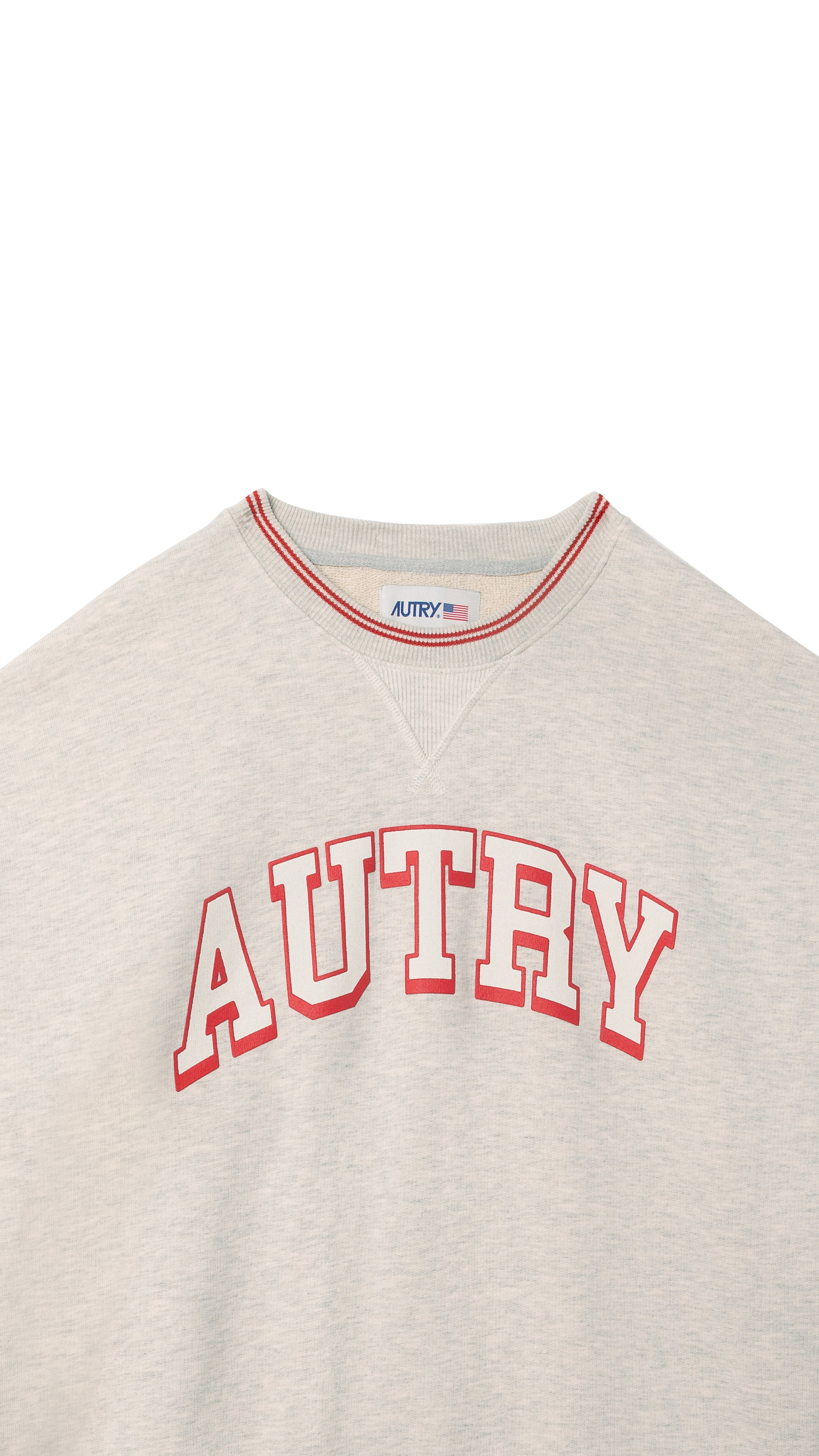 AUTRY - SWPW 524M - Autry Sweatshirt - Grigio Melange/ Rosso Scarpe Donna AUTRY - Collezione donna 