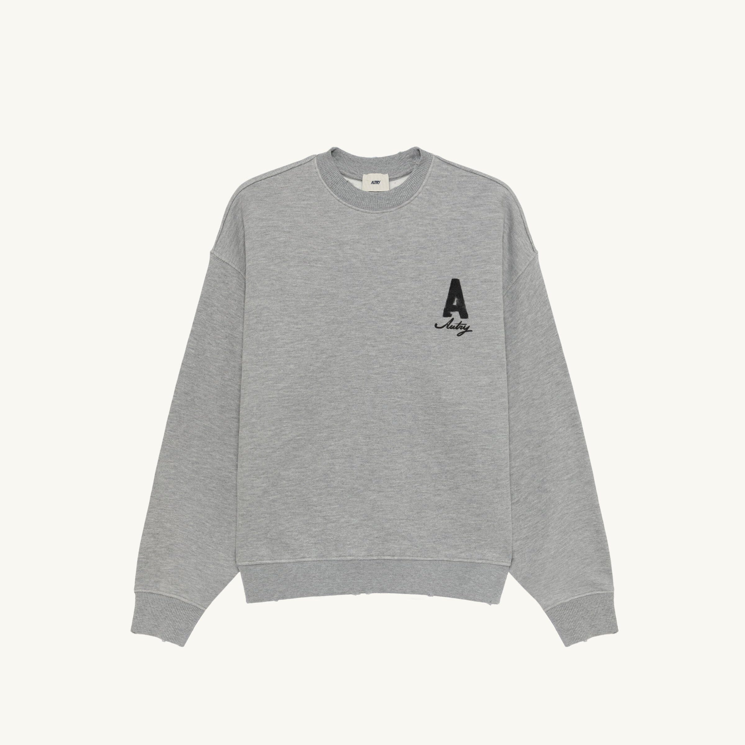 AUTRY - SWPX 114D- Autry Sweatshirt - Grigio Melange Abbigliamento Uomo AUTRY - Collezione uomo