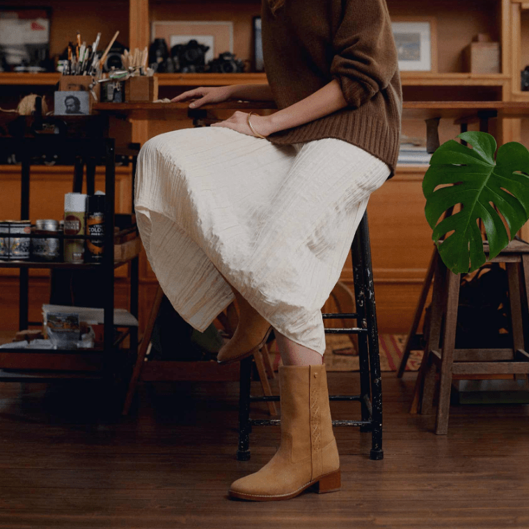 SOCQUE Paris - Stivali - Dune - Camoscio camel