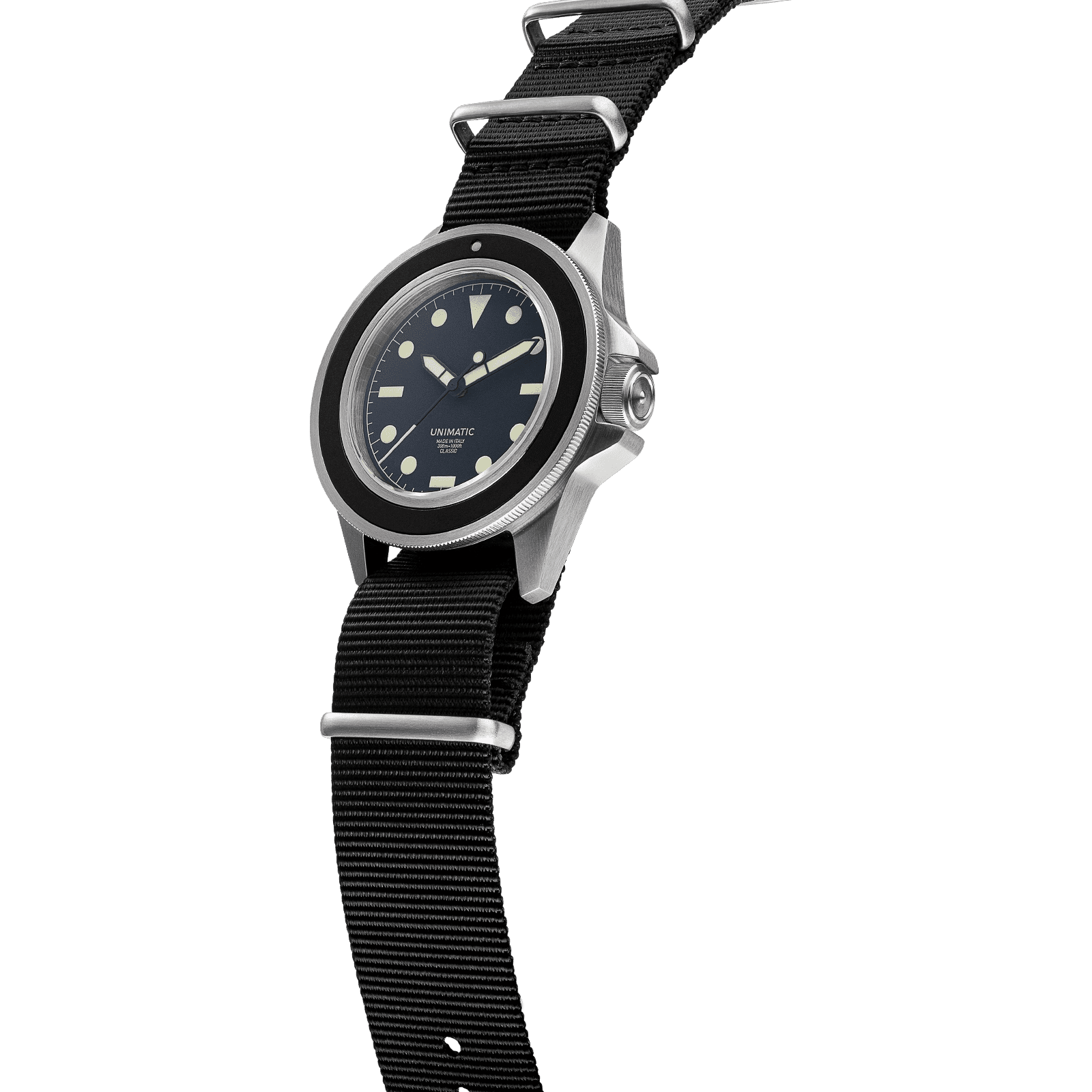 UNIMATIC - Orologio Modello Uno UC1 Classic - Subacqueo - Nero Accessori Uomo UNIMATIC