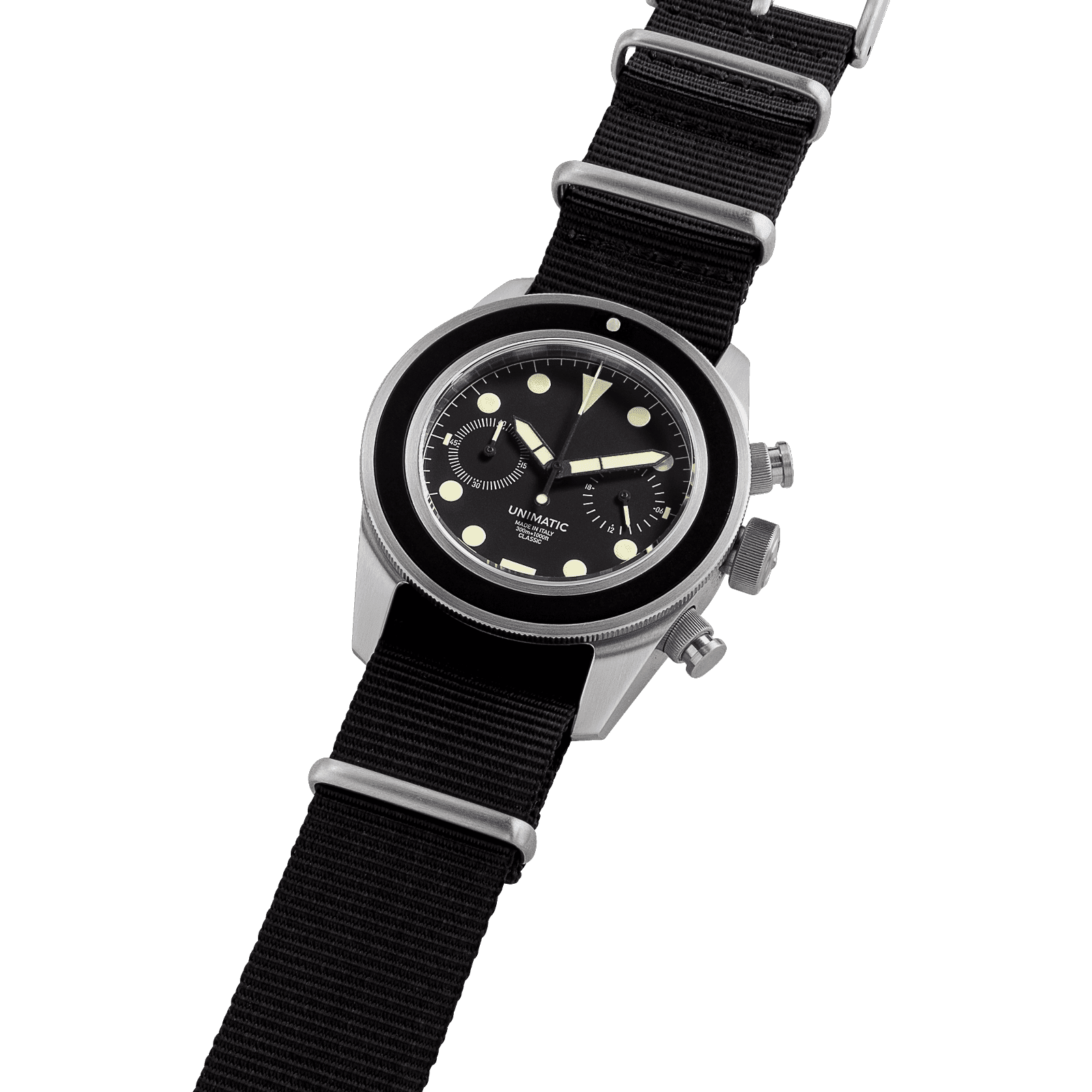 UNIMATIC - Orologio Modello Tre UC3 Classic - Chronograph - Nero Accessori Uomo UNIMATIC - Orologio