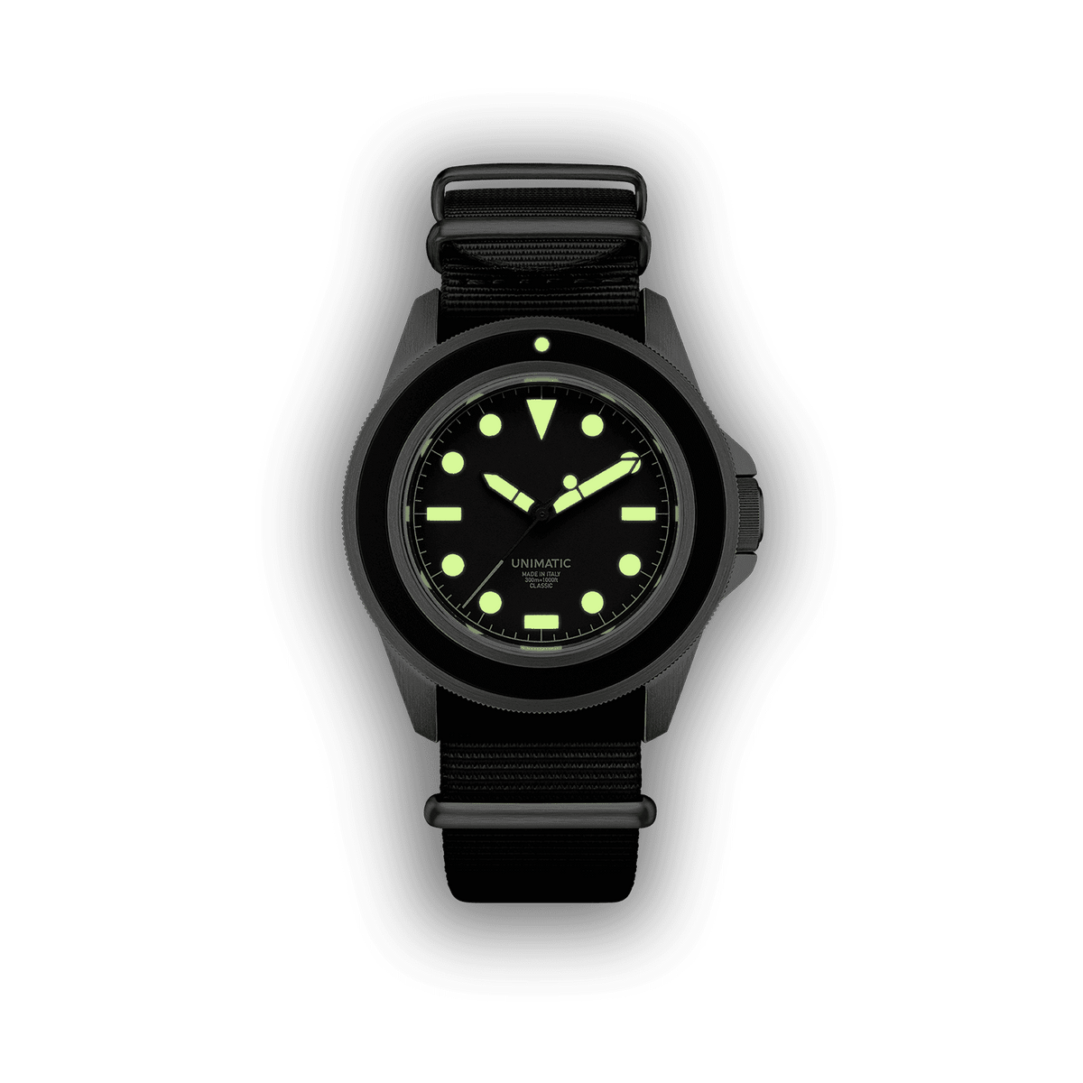 UNIMATIC - Orologio Modello Uno UC1 Classic - Subacqueo - Nero Accessori Uomo UNIMATIC