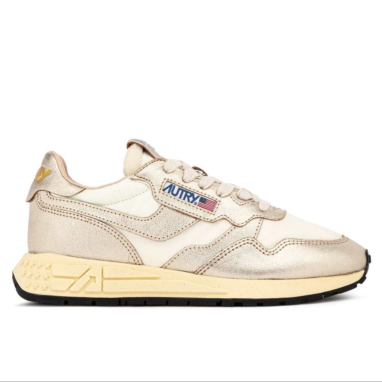 AUTRY - WWLW AN02 - Sneakers REELWIND - Avorio Oro Scarpe Donna AUTRY - Collezione donna