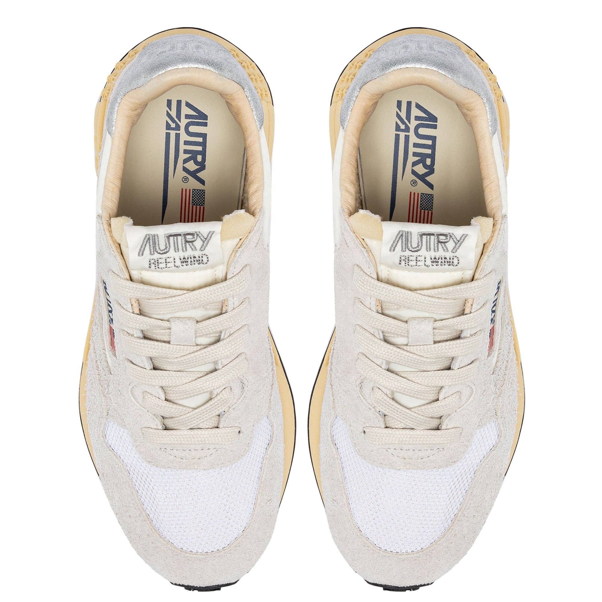 AUTRY - WWLW MU01 -Sneakers REELWIND - Bianco Argento Scarpe Donna AUTRY - Collezione donna