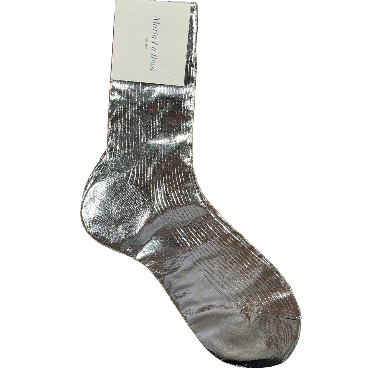 MARIA LA ROSA - Calzino laminato - Silver Borse MARIA LA ROSA