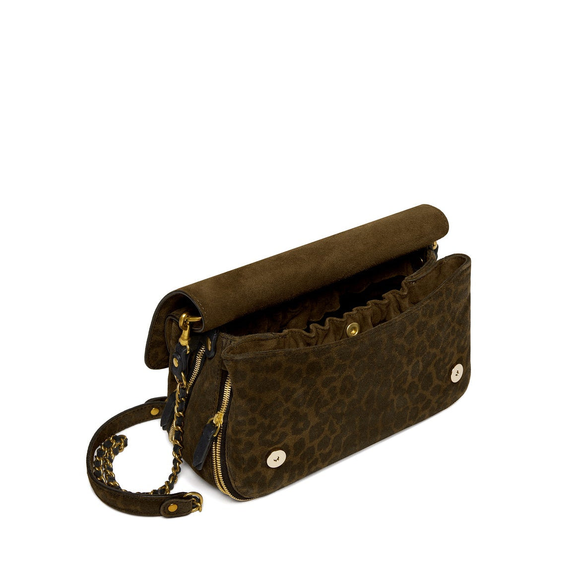 JEROME DREYFUSS - Borsa A Tracolla - Bobi - Leopard Kaki