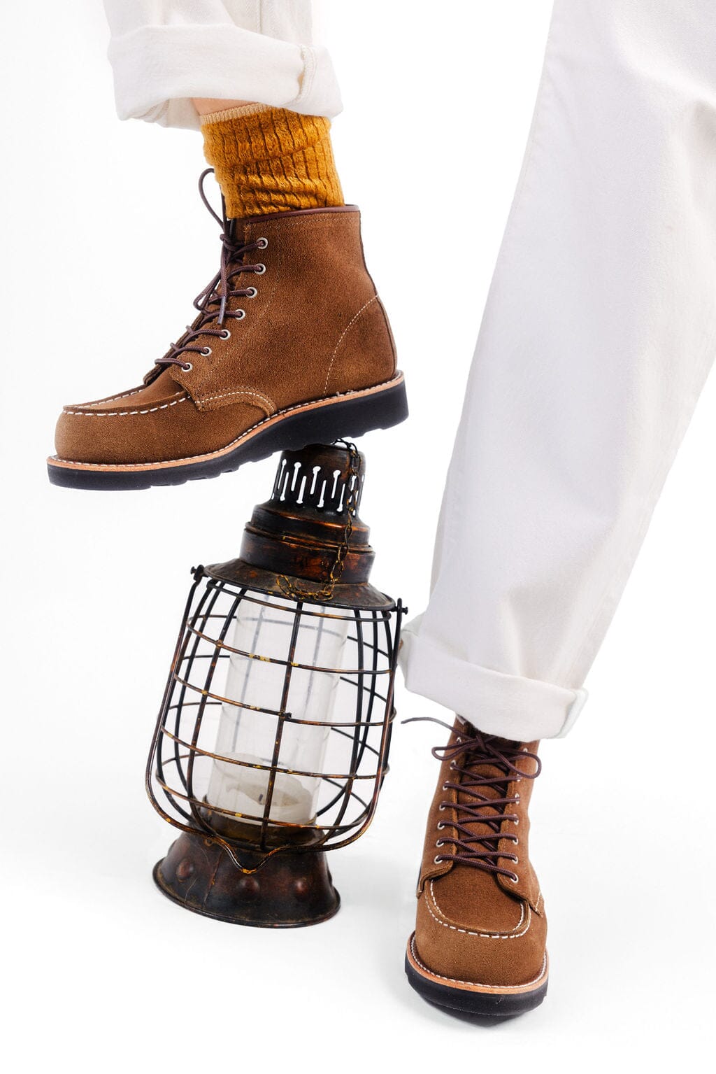 RED WING SHOES - Stivaletto 3605 - Moc Toe - Clove Acampo Suede Scarpe Donna Red Wing - Collezione Donna