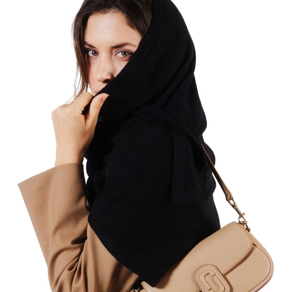 MERZ B. SCHWANEN - Sciarpa Triangolare - 99 Deep Black Accessori Donna MERZ B. SCHWANEN