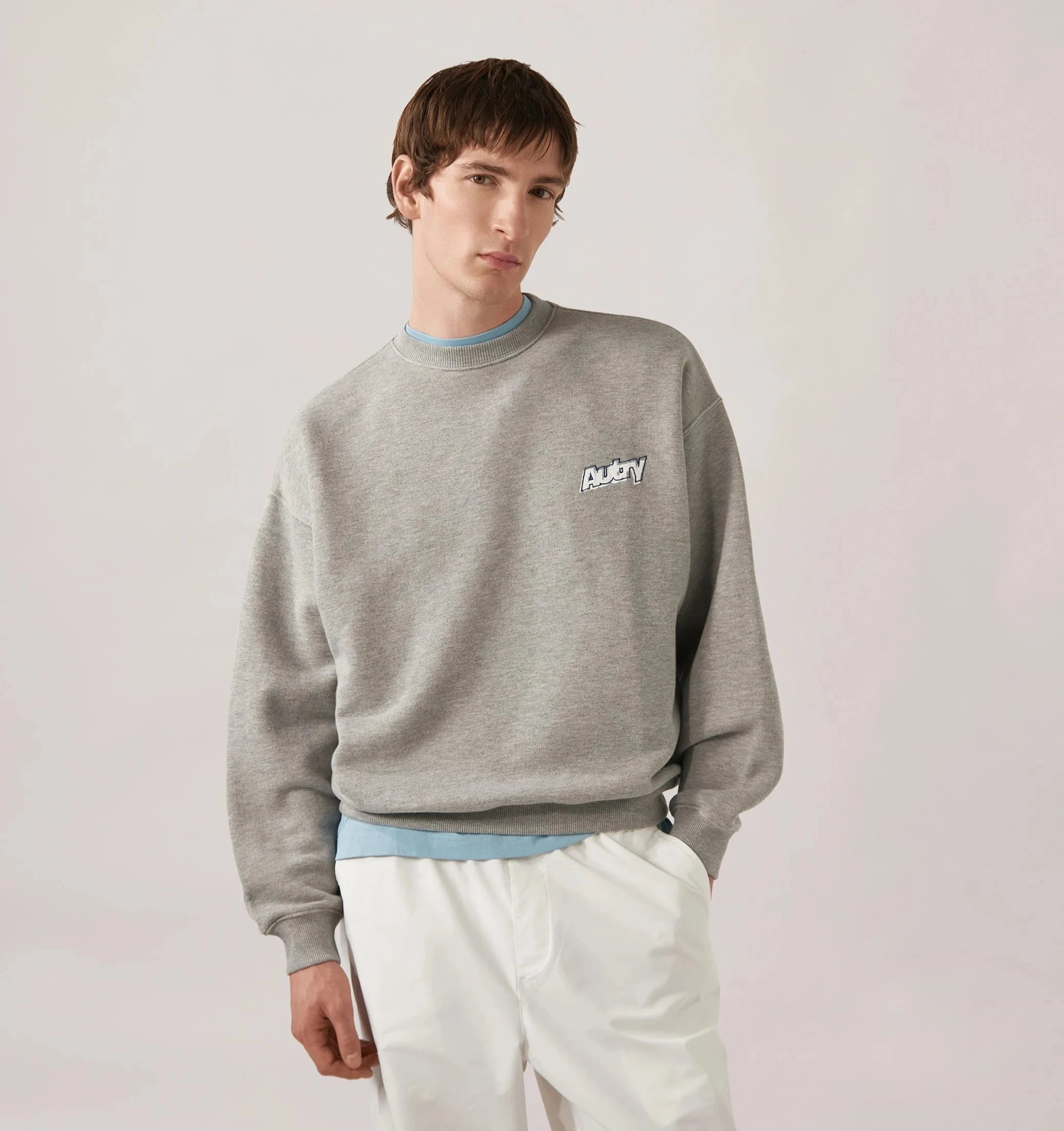 AUTRY - SWPX 035D- Autry Sweatshirt - Grigio Melange Abbigliamento Uomo AUTRY - Collezione uomo