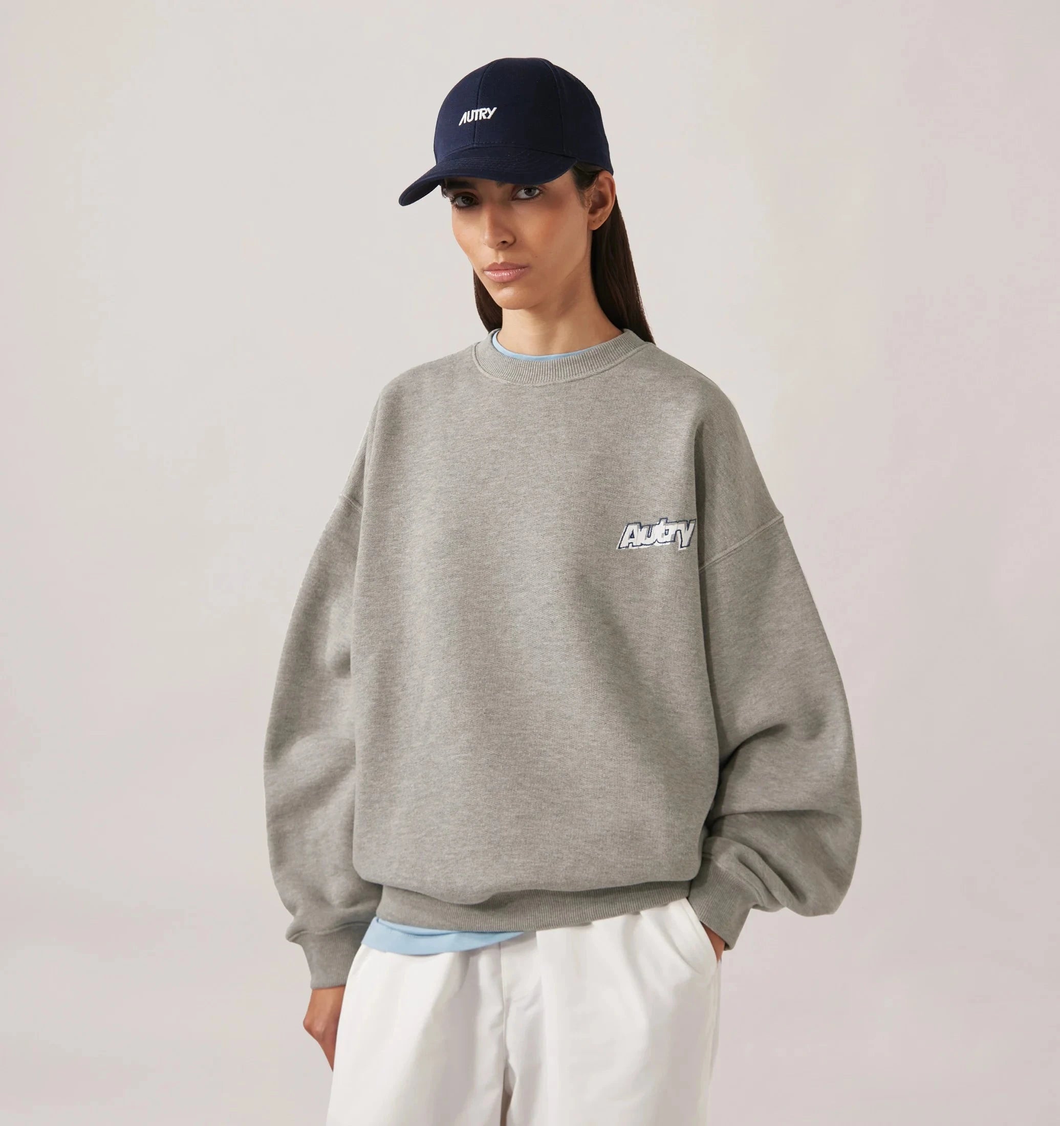 AUTRY - SWPX 035D- Autry Sweatshirt - Grigio Melange Abbigliamento Uomo AUTRY - Collezione uomo
