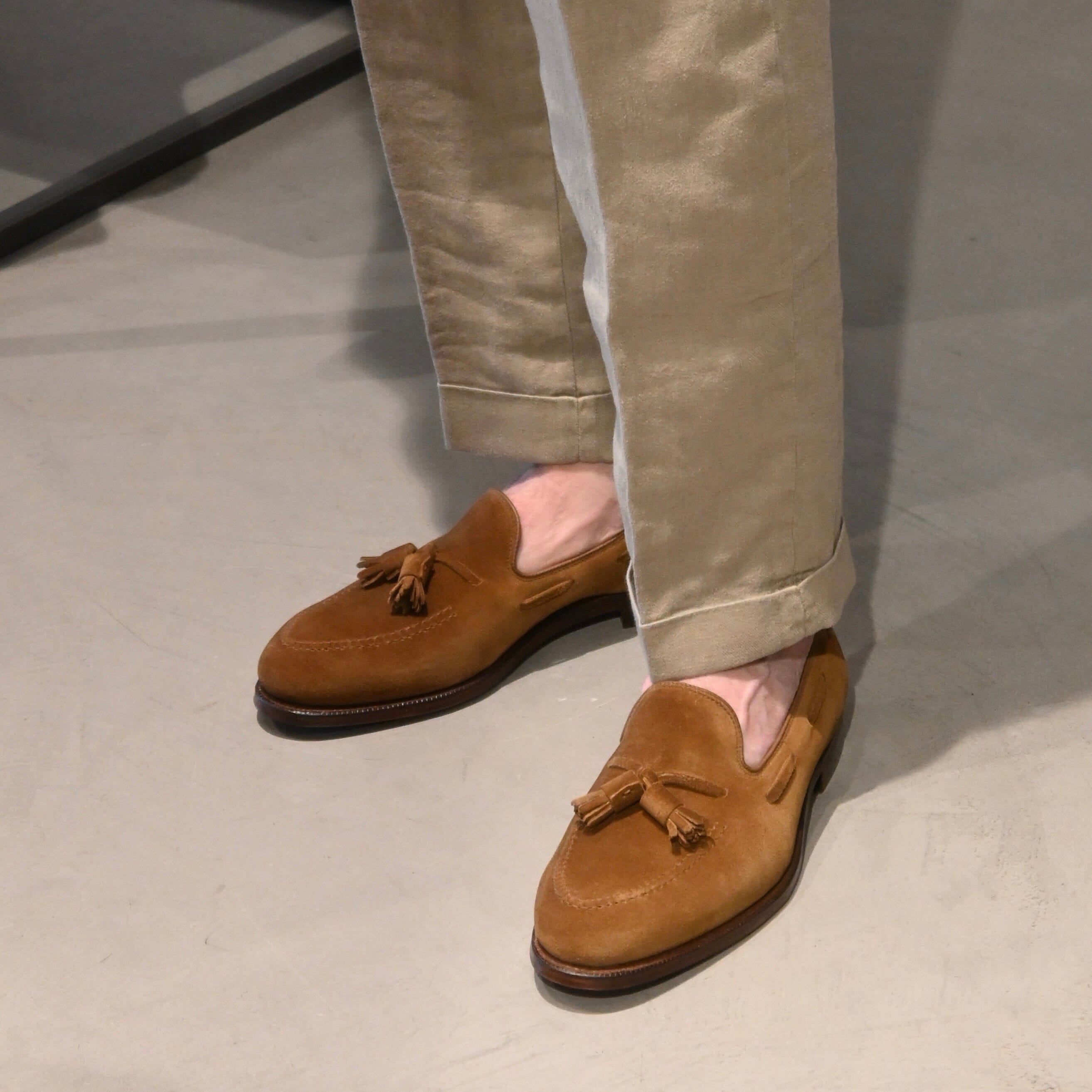 CROCKETT & JONES - Mocassino - Cavendish 2- 29376A - Camoscio Tabacco Scarpe Uomo CROCKETT & JONES