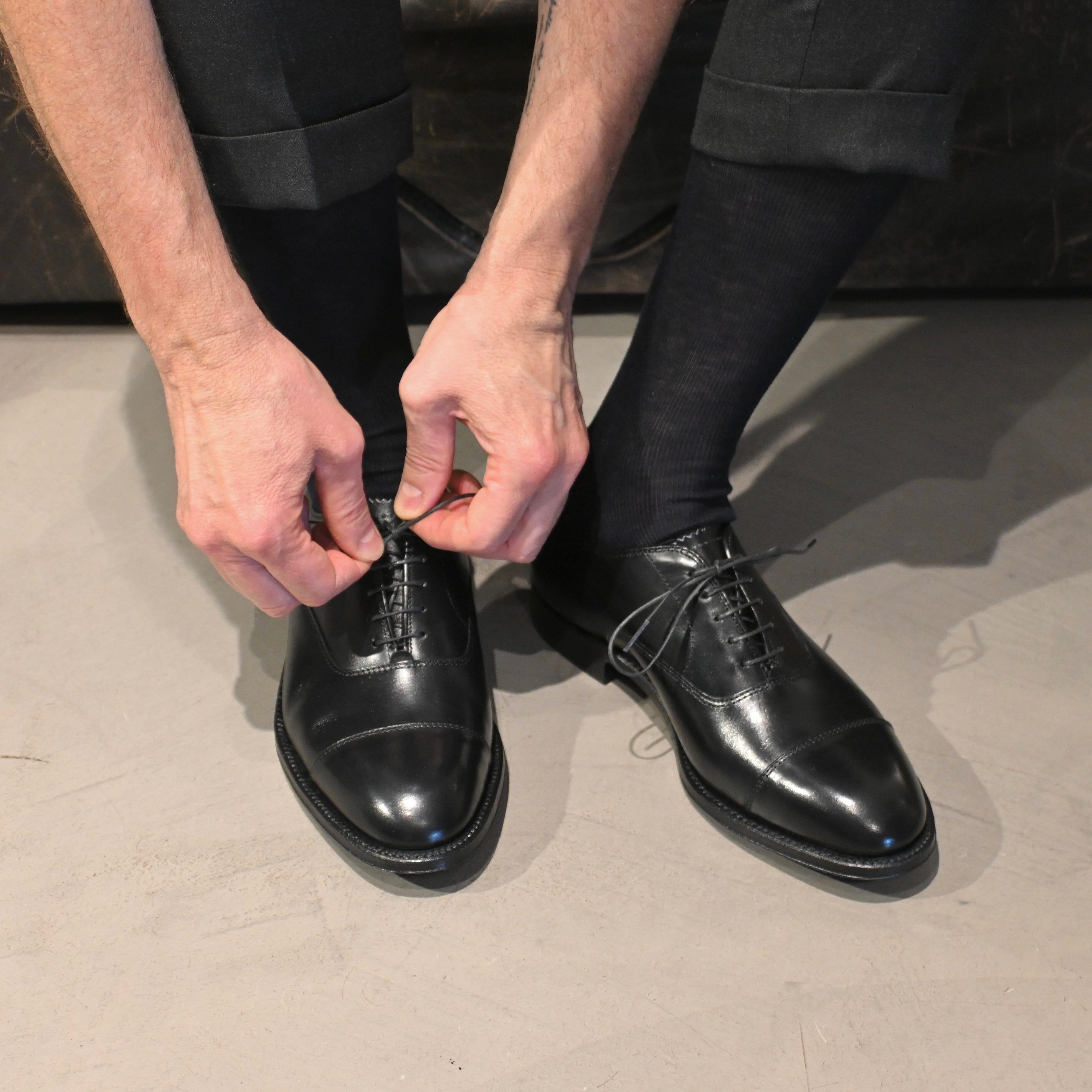 ALDEN - 907 - Francesina - Vitello Puntale - Nero Scarpe Uomo Alden