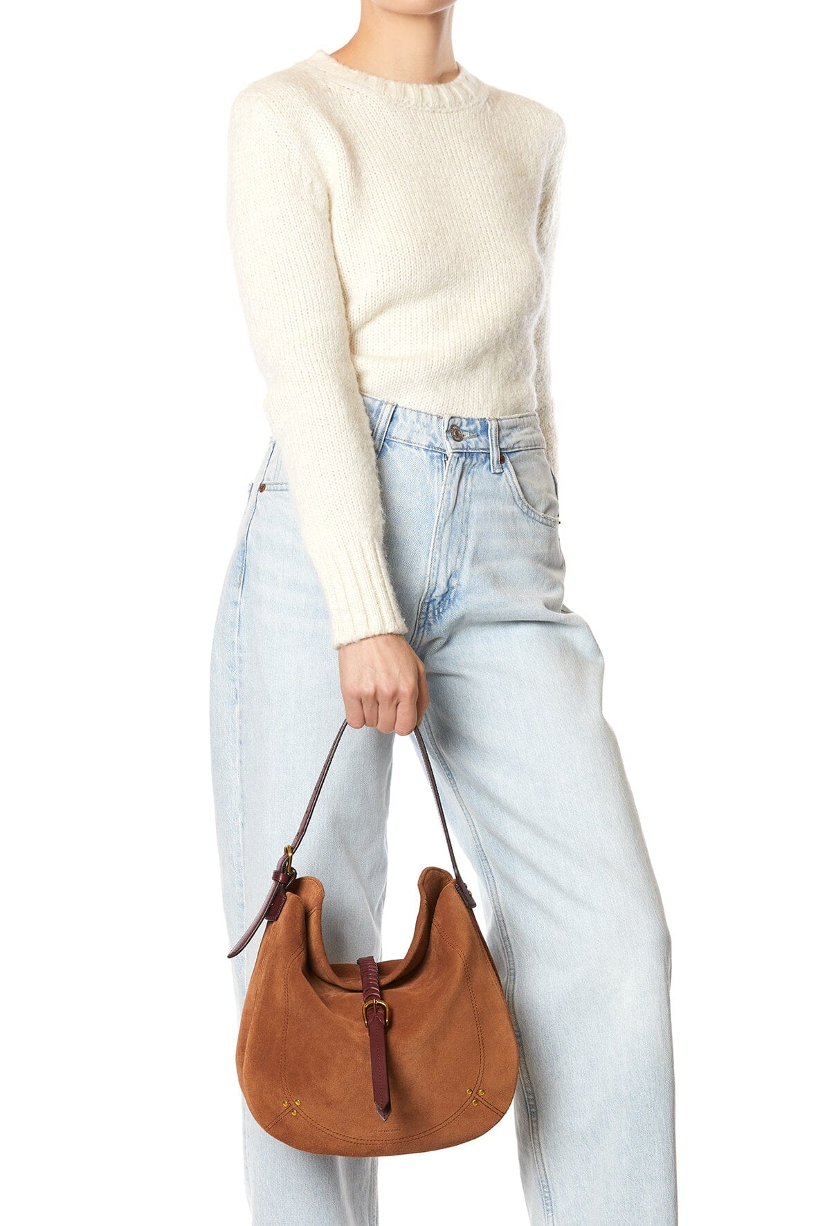 JEROME DREYFUSS - Borsa A Spalla - LUIS - Suede Caramello Borse Jerome Dreyfuss