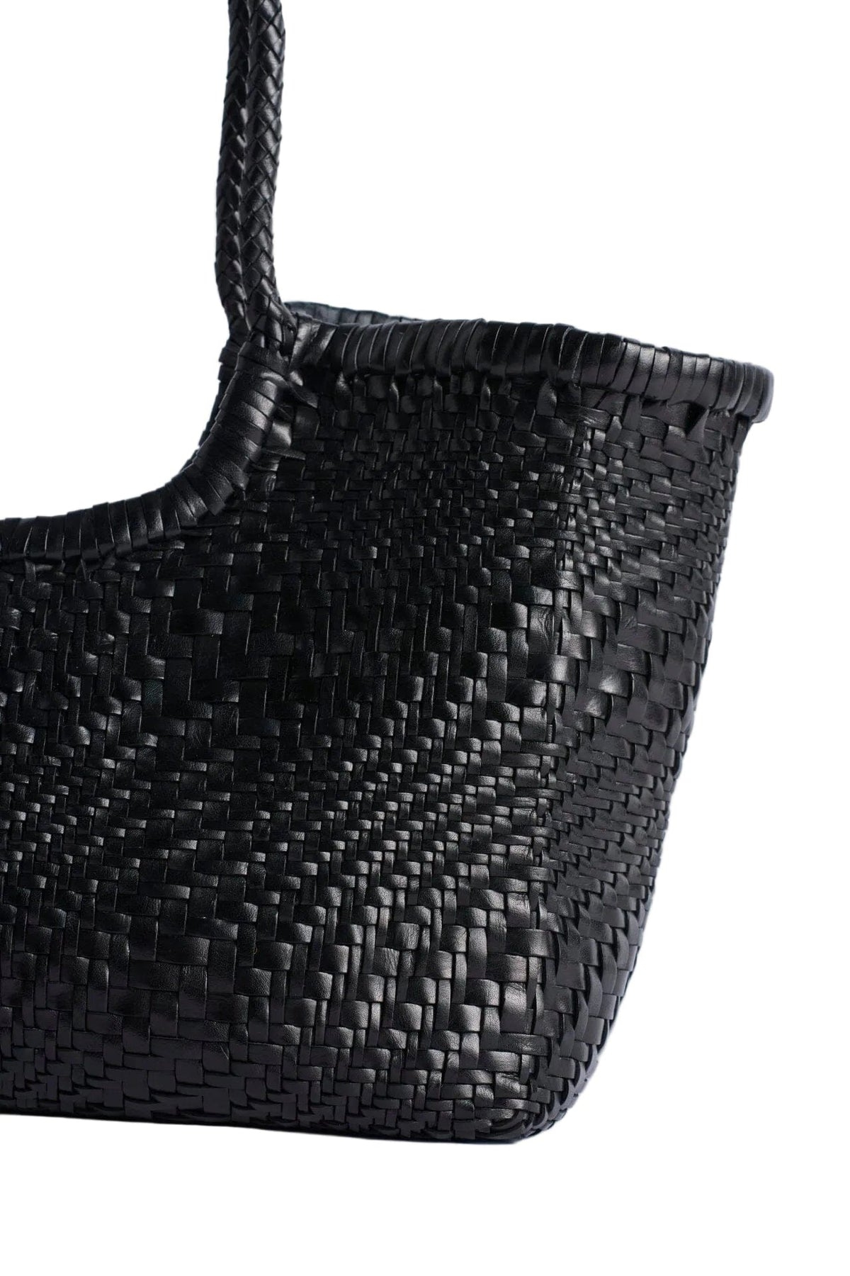 DRAGON DIFFUSION - Borsa intrecciata Nantucket - optical Nero DRAGON