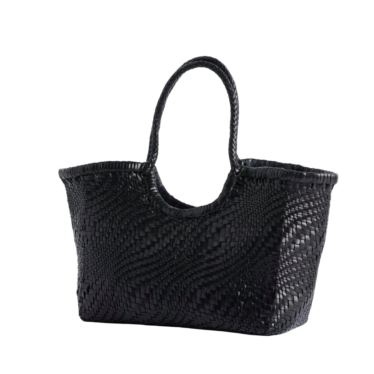 DRAGON DIFFUSION - Borsa intrecciata Nantucket - optical Nero DRAGON