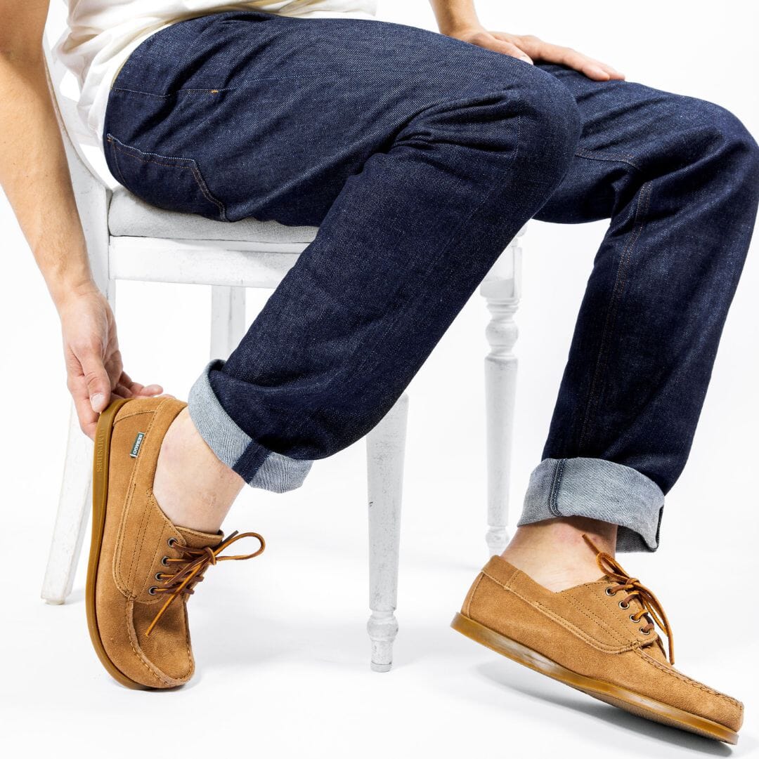 SEBAGO - Docksides Portland Suede - Scarpa da Barca - 71113HW - Cognac Scarpe Uomo Sebago