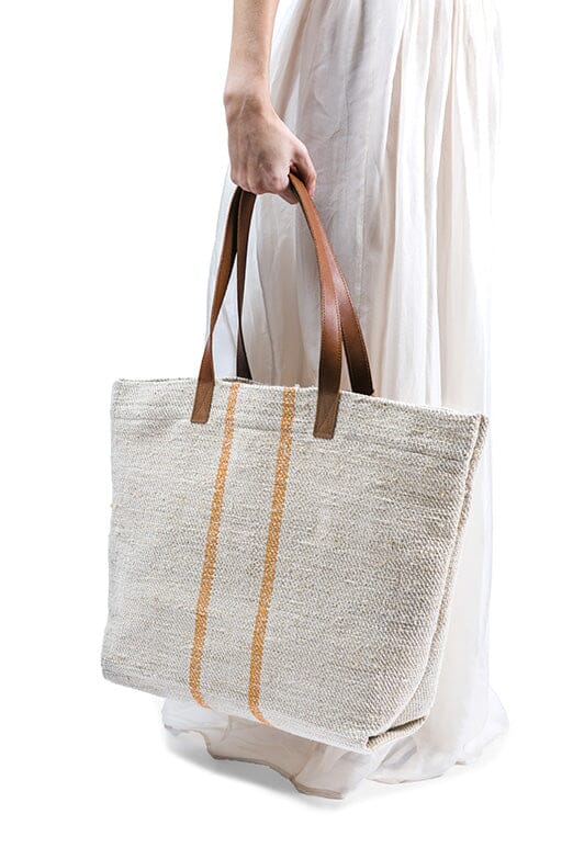 SACHET - Borsa a spalla - 485 - Tessuto Beige Arancione Borse SACHET