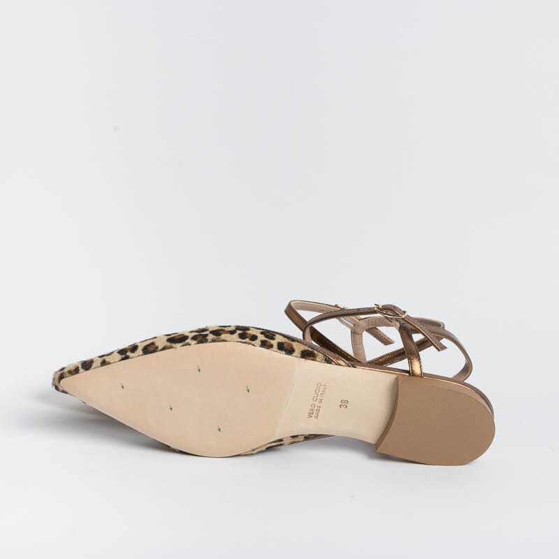 CHEVILLE - Sling Back - Naomi - Bronze Leopard Women's Shoes CHEVILLE
