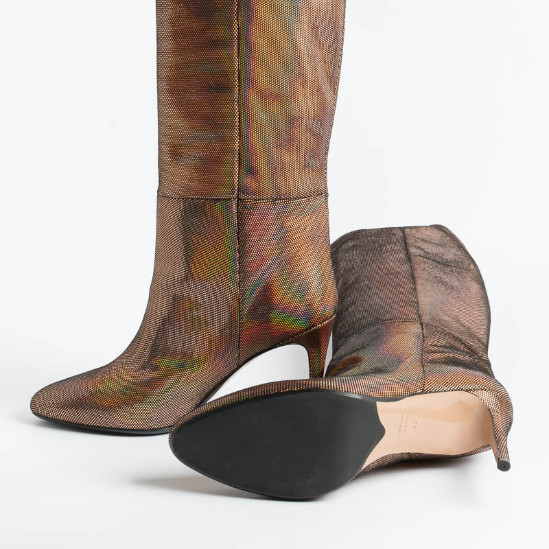 ANNA F - Boots - 9752 - Iride Gold Women's Shoes Anna F.