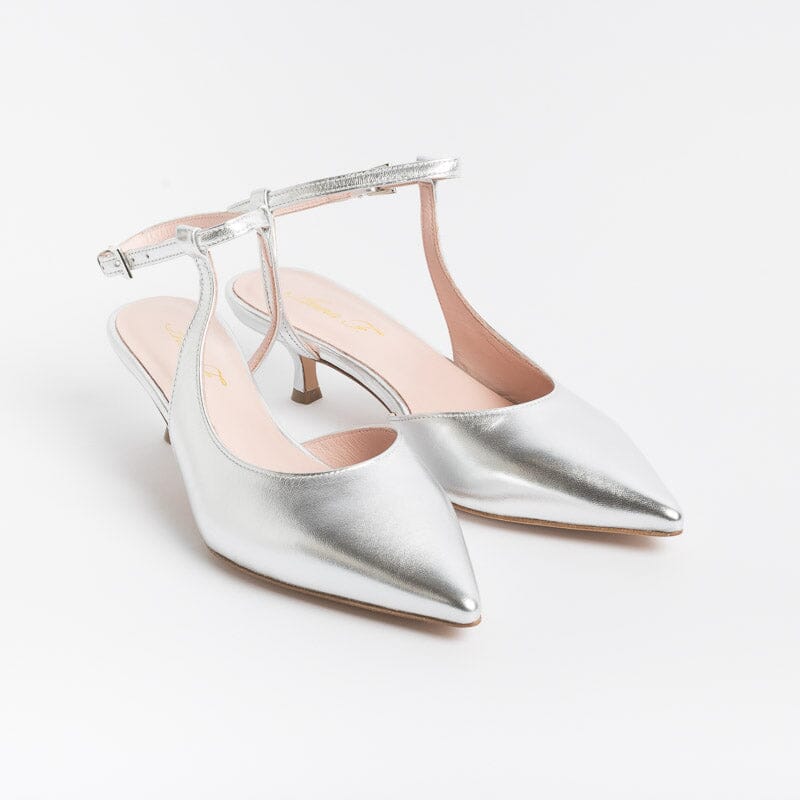 ANNA F. - Slingback - 1411 - Laminato Argento Scarpe Donna Anna F.