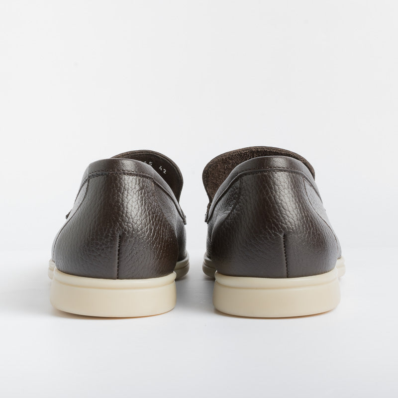 BERWICK 1707 - 5356 - Moccasin - Dark Brown Leather Men's Shoes Berwick 1707