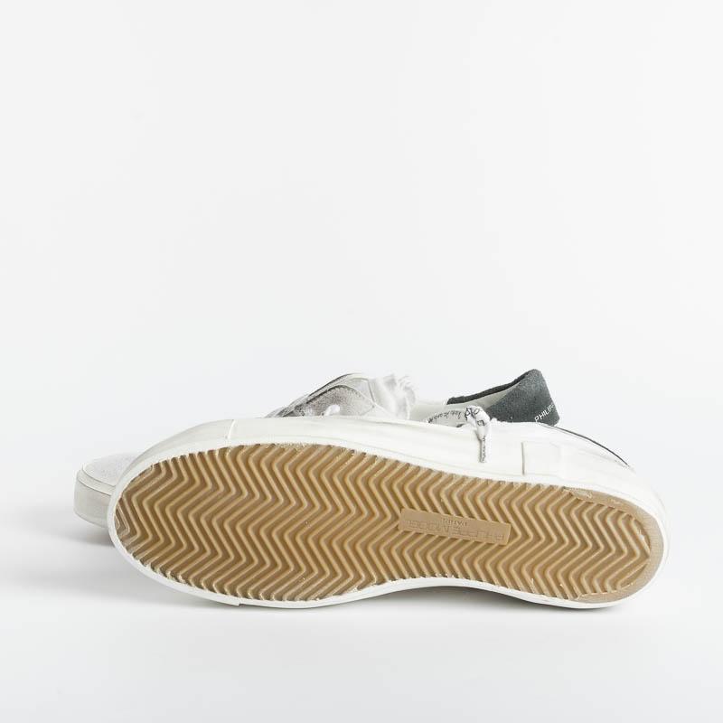 PHILIPPE MODEL - PRLU DB05 - ParisX - Canvas Vintage Bianco/nero Scarpe Uomo Philippe Model Paris