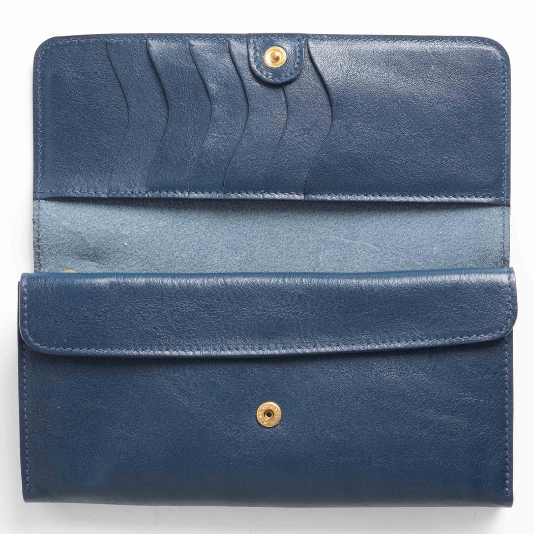 IL BISONTE - FW 2018/19 - C1066 - Wallet - Blue Women's Accessories Il Bisonte