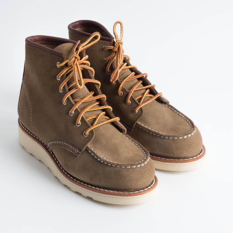 RED WING - 3377 Moc Toe Olive Suede Scarpe Donna Red Wing Shoes 