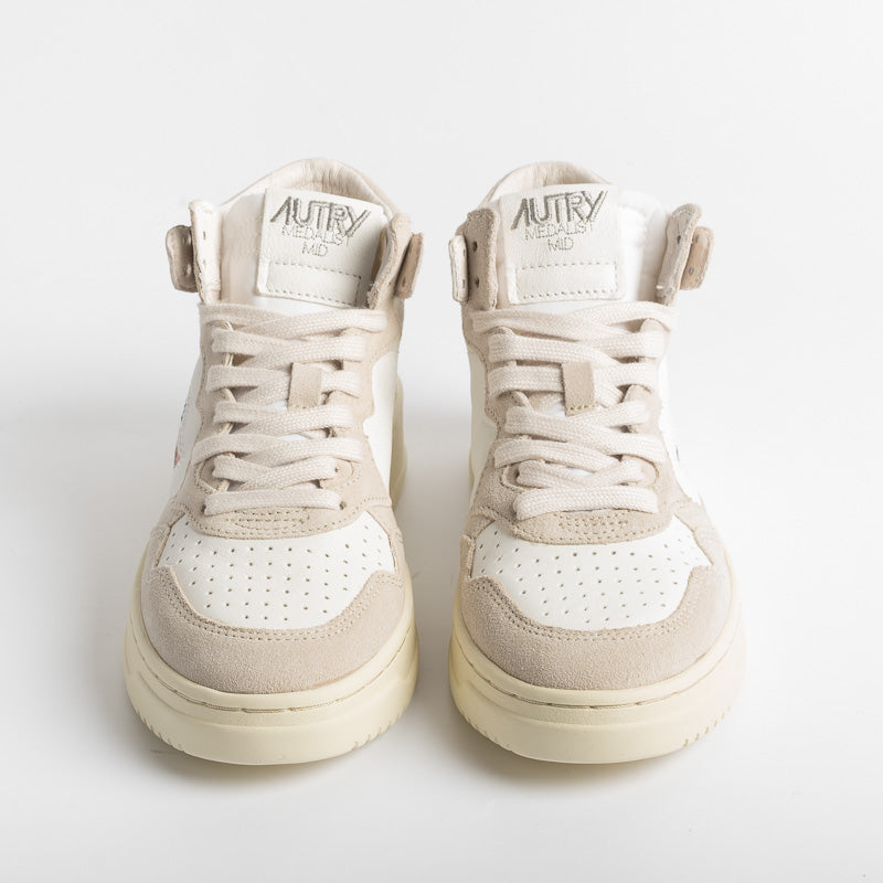 AUTRY GS04 - MID WOM GOAT/SUEDE - Bianco Scarpe Donna AUTRY - Collezione donna