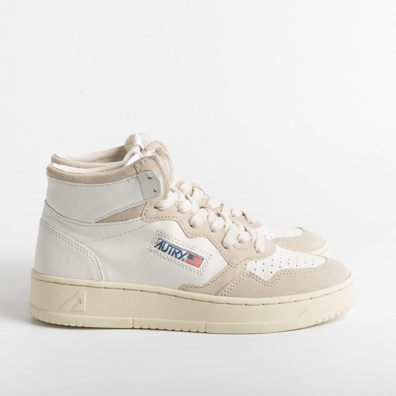 AUTRY GS04 - MID WOM GOAT/SUEDE - Bianco Scarpe Donna AUTRY - Collezione donna