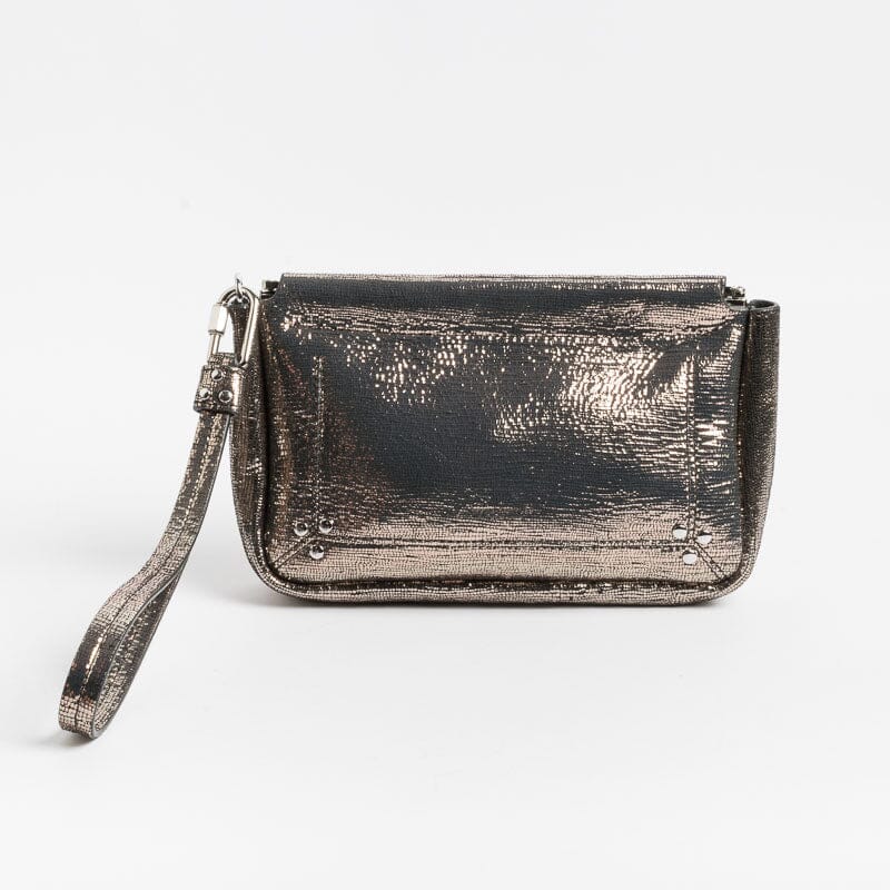 JÉRÔME DREYFUSS - Pochette Clic Clac - Lamè Argento Borse Jerome Dreyfuss