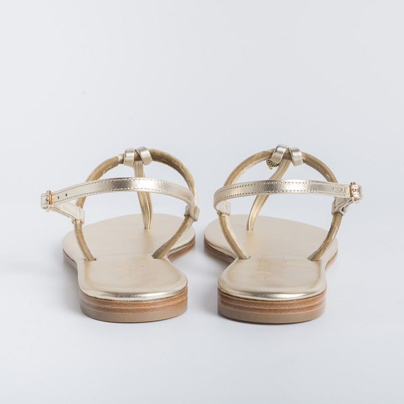 PAOLA FIORENZA - Sandalo infradito - BS05 - Platino/verde Scarpe Donna PAOLA FIORENZA