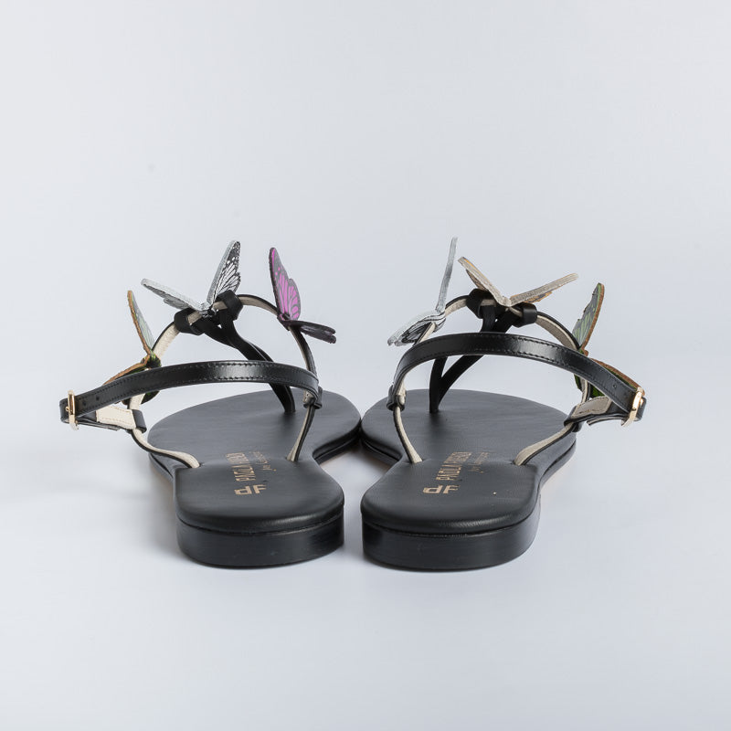 PAOLA FIORENZA - Thong sandal - FD43 - Black / butterflies Shoes Woman PAOLA FIORENZA