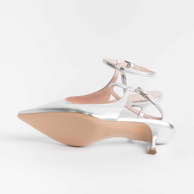 ANNA F. - Slingback - 1411 - Laminato Argento Scarpe Donna Anna F.