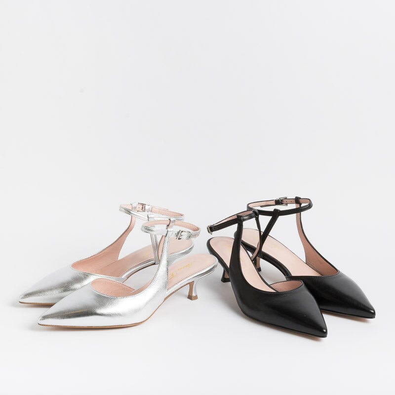 ANNA F. - Slingback - 1411 - Laminato Argento Scarpe Donna Anna F.