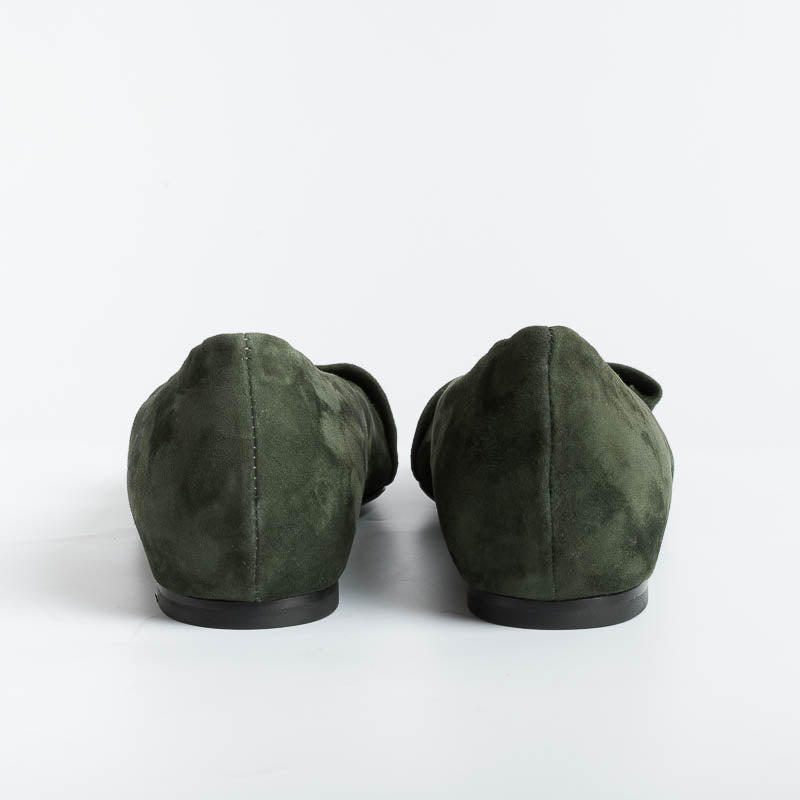 L 'ARIANNA - Ballerina BL1545 - Green Suede Shoes Woman L'Arianna