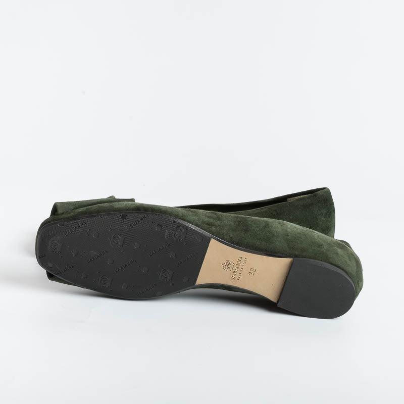 L 'ARIANNA - Ballerina BL1545 - Green Suede Shoes Woman L'Arianna