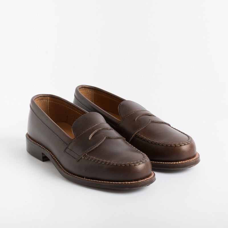 17831f Alden Chromexcel Loafer 17831F Brown Aniline Pull-Up Penny