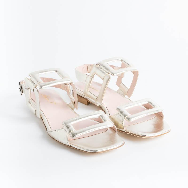 ANNA F. - Sandal - 3334 - Platinum Laminate Women's Shoes Anna F.