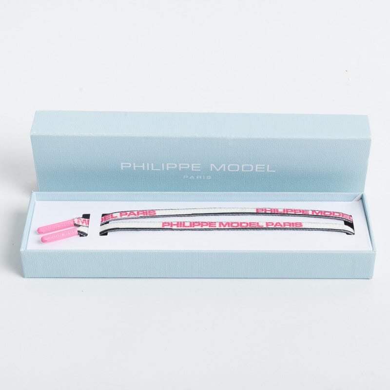PHILIPPE MODEL - LACD Lacci - Limited Edition Scarpe Donna Philippe Model Paris BIANCO LOGO FUCSIA