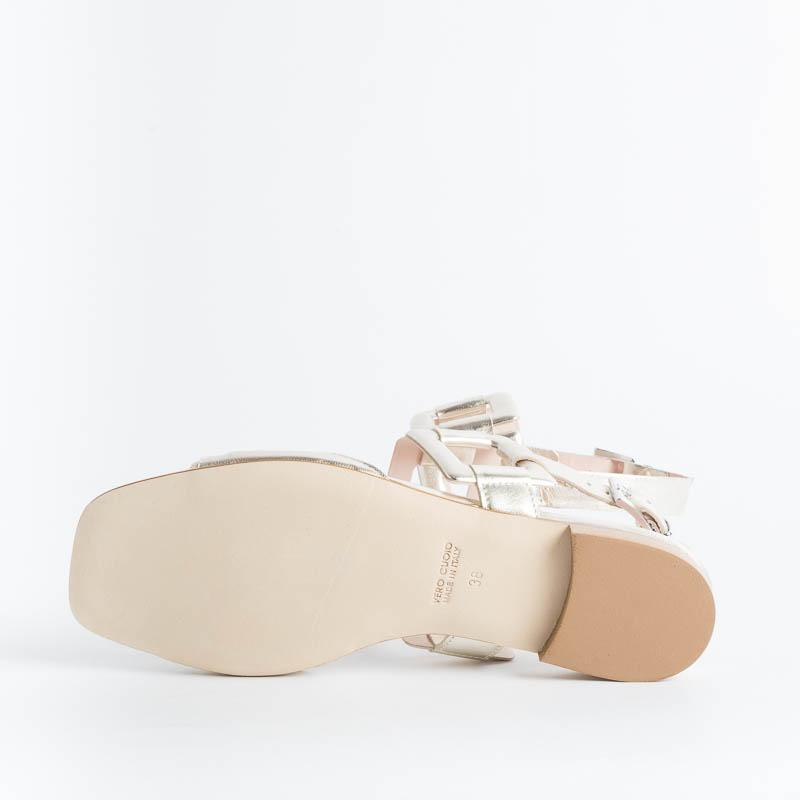 ANNA F. - Sandal - 3334 - Platinum Laminate Women's Shoes Anna F.